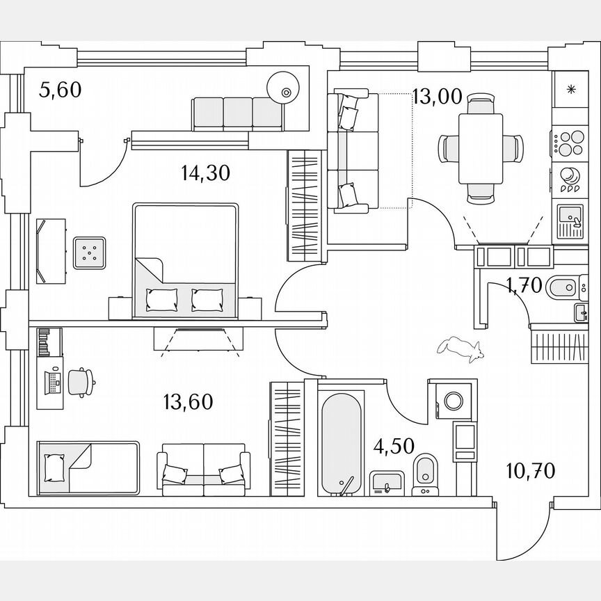 2-к. квартира, 20,5 м², 11/13 эт.