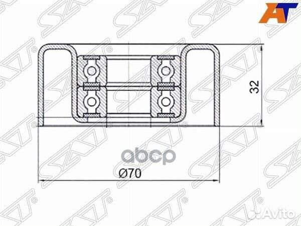 Ролик приводного ремня обводной nissan navara 0