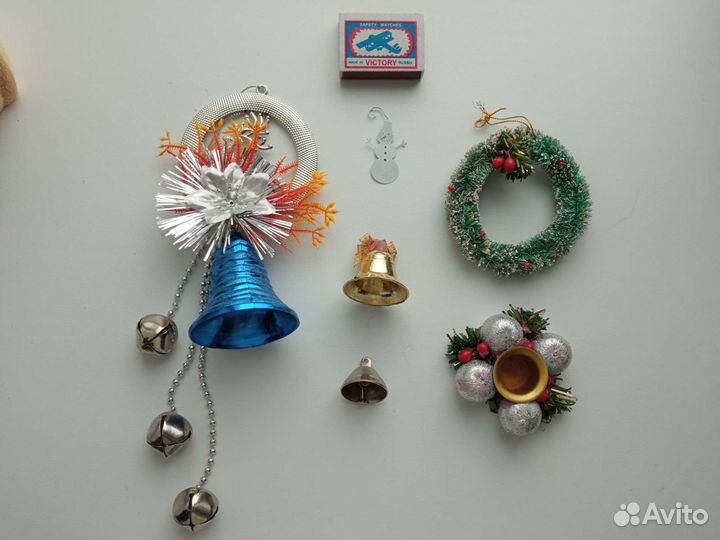 Новогодний декор: ёлки снеговики подсвечник, 8 шт