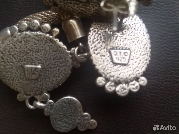 Комплект из серебра с перламутром