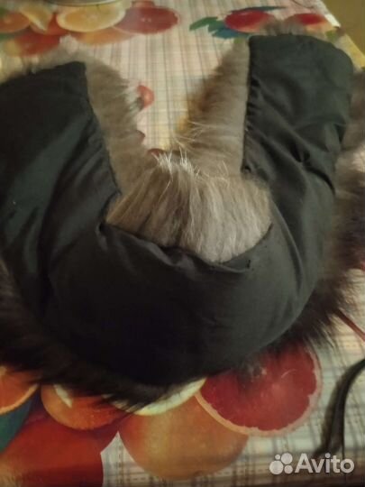 Меховой воротник чернобурка