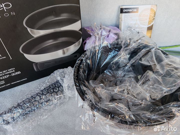 Набор сковород Polaris со съёмной ручкой 24 и 26