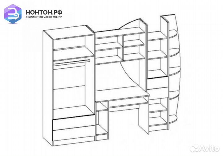 Стенка Принцесса белая