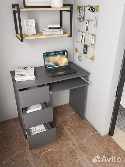 Стол компьютерный новый Мори левый мс-6 графит