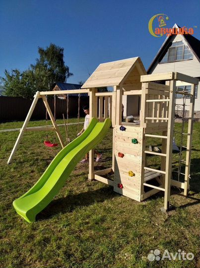Детский уголок (домик + песочница) Савушка