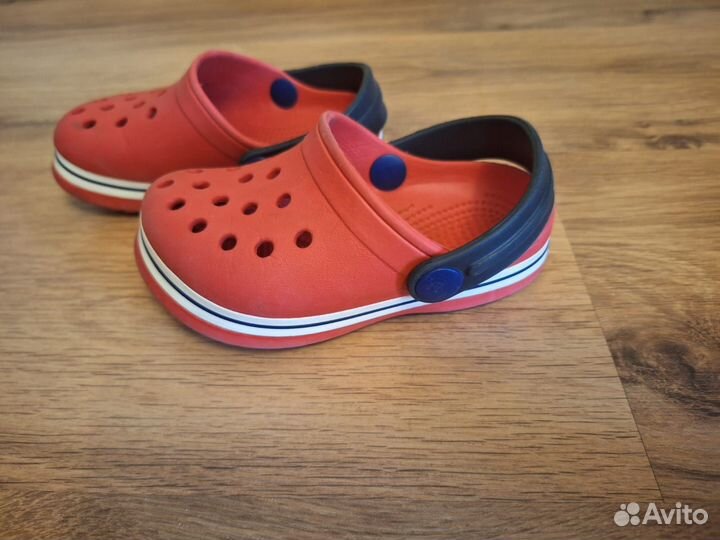 Резиновые шлепки детские, crocs р.24/25