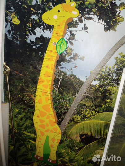 Ростомер детский деревянный на стену 