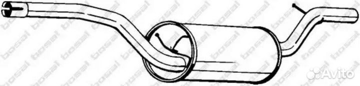 Резонатор ford C-max 2.0 07- / Focus II 1.6-2.0 04- / volvo C30 1.8 06-12 / S40 II 1.8/2.0 04- / V50