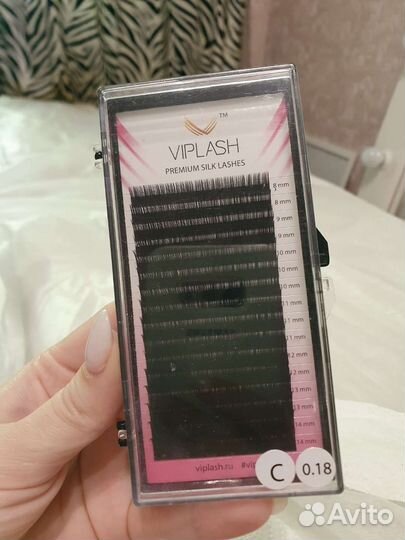 Ресницы для наращивания viplash C 0,18 черные