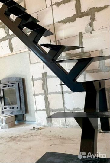 Перила кованные Установка