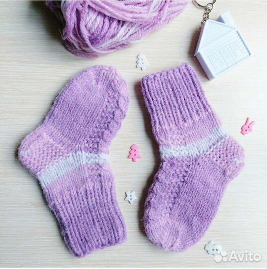 Носки детские ручной вязки п/ш
