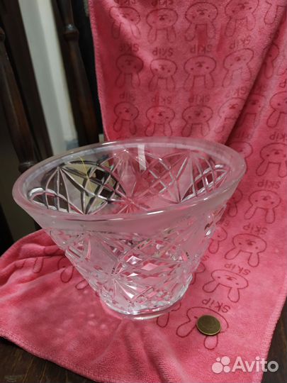 Хрустальная ваза фруктовница СССР