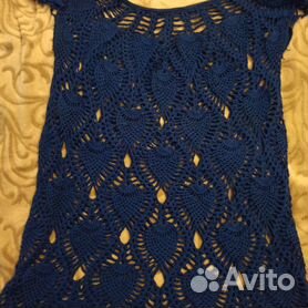 Платье-туника ананасами крючком со схемами