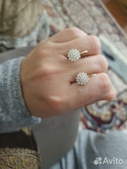 Серьги золото