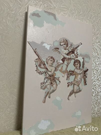 Картина по номерам раскрашенная