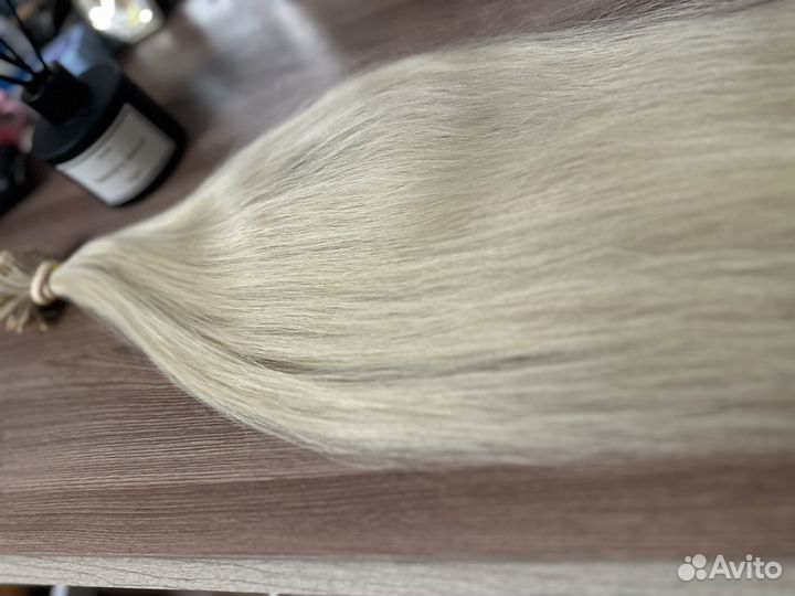 Волосы для наращивания блонд славянка бу 55