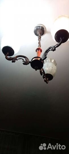 Бронзовая люстра и бра советские СССР