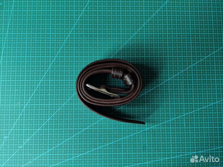 Широкий ремень из кожи буйвола