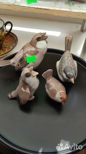 Воробьи.Bing & grondahl. Royal Copenhagen