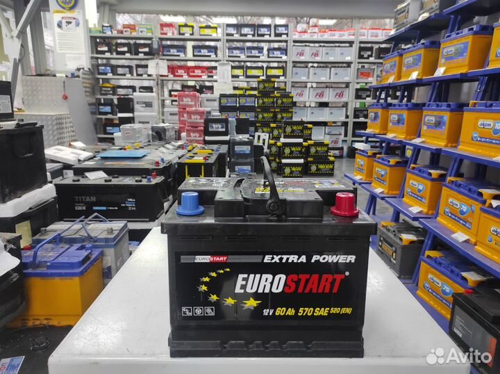 Аккумулятор 60Ач 570А SAE Eurostart оп Беларусь