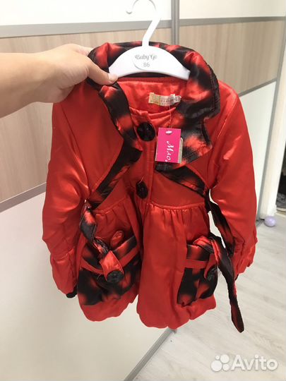 Плащ для девочки 92 новый