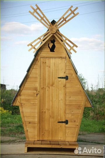 Дачный туалет с декором ECL