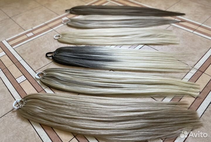 Хвост на резинке, накладной хвост, коса шиньон