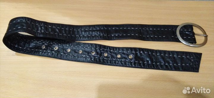 Чёрный пояс нат.кожа