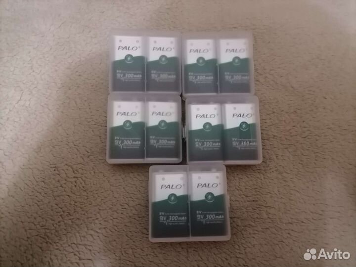 Аккумуляторная крона palo 9V 300 MAH