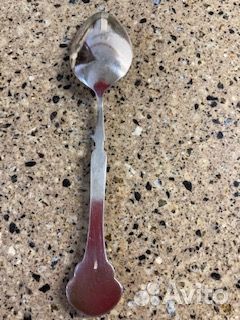 Ложка чайная мельхиор с финифтью золочение СССР