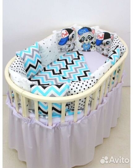 Бортики подушки в кроватку