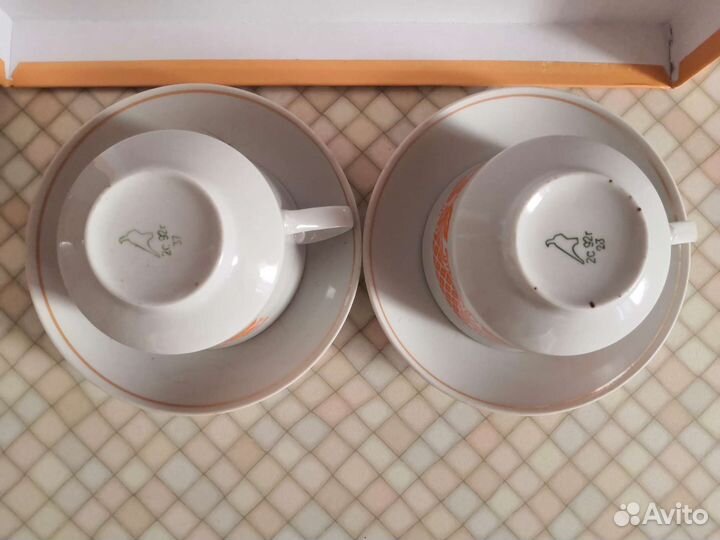 Чайные пары СССР Дулево одним лотом 2 шт
