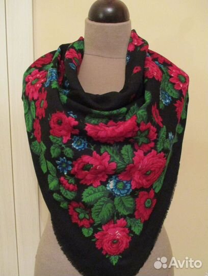 Платок шерстяной, пп-винтаж