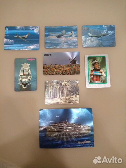 Фальгированные календари, открытка