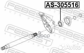 Подшипник opel astra -15 приводного вала 30X55X