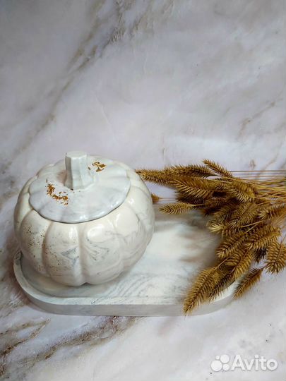 Гипсовые шкатулки тыква/ карусель