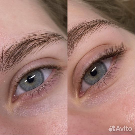 Наращивание ресниц и оформление бровей