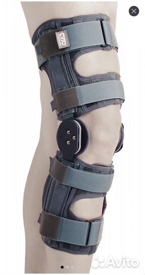 Костыли и ортез на коленный сустав с шарнирами