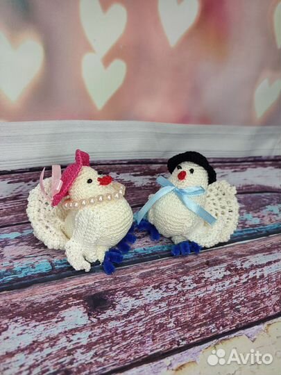 Свадебные голуби аксессуар жених невеста свадьба