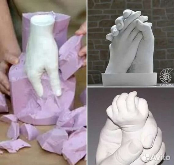 3D слепок рук для двоих, новый