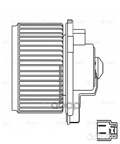 Э/вентилятор отоп. toyota land cruiser 100 (98