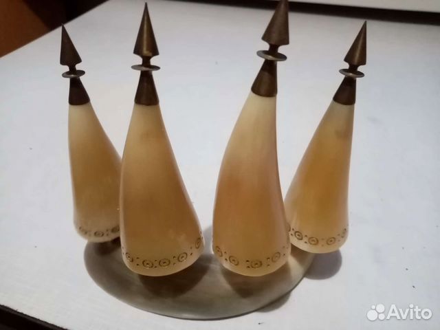 Набор рюмок из рога СССР