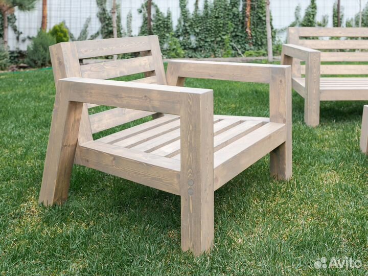 Садовая мебель уличная дачная деревянная VIP