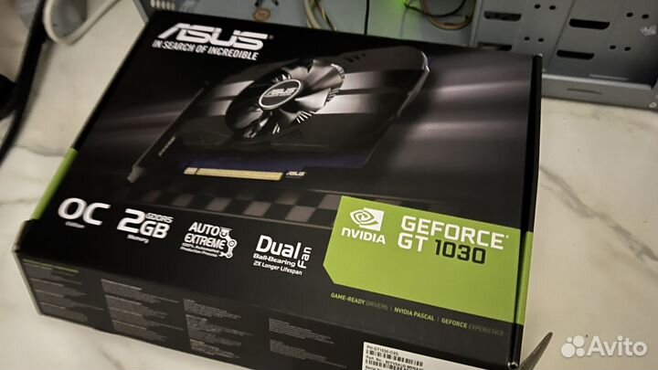 GT 1030 2GB игровой в белом корпусе сборка asus