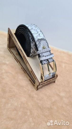 Ремень мужской из натуральной кожи питона