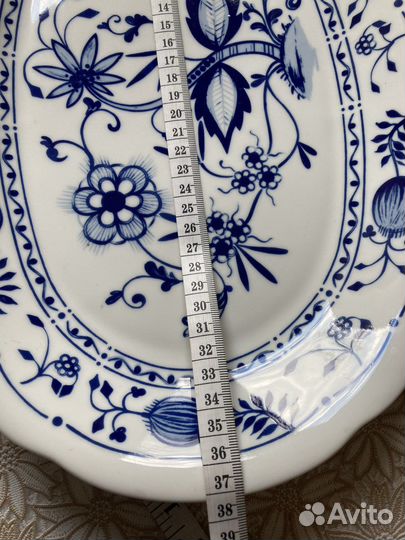 Kahla Синий лук блюдо, селедочница, масленка