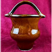 Кашпо настенное СССР керамика ваза горшок майолика