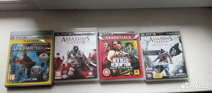 Игры на приставку ps3 RDR, Assassin 2, 4