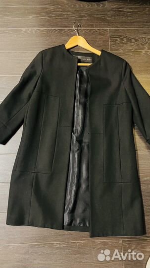Zara пиджак-пальто с укороченными рукавами