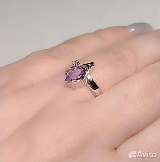 Серебряное кольцо с аметистом